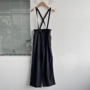 微瑕夏季洋气背带裤女童薄款中大童韩版直筒吊带裤时尚休闲裤Y10