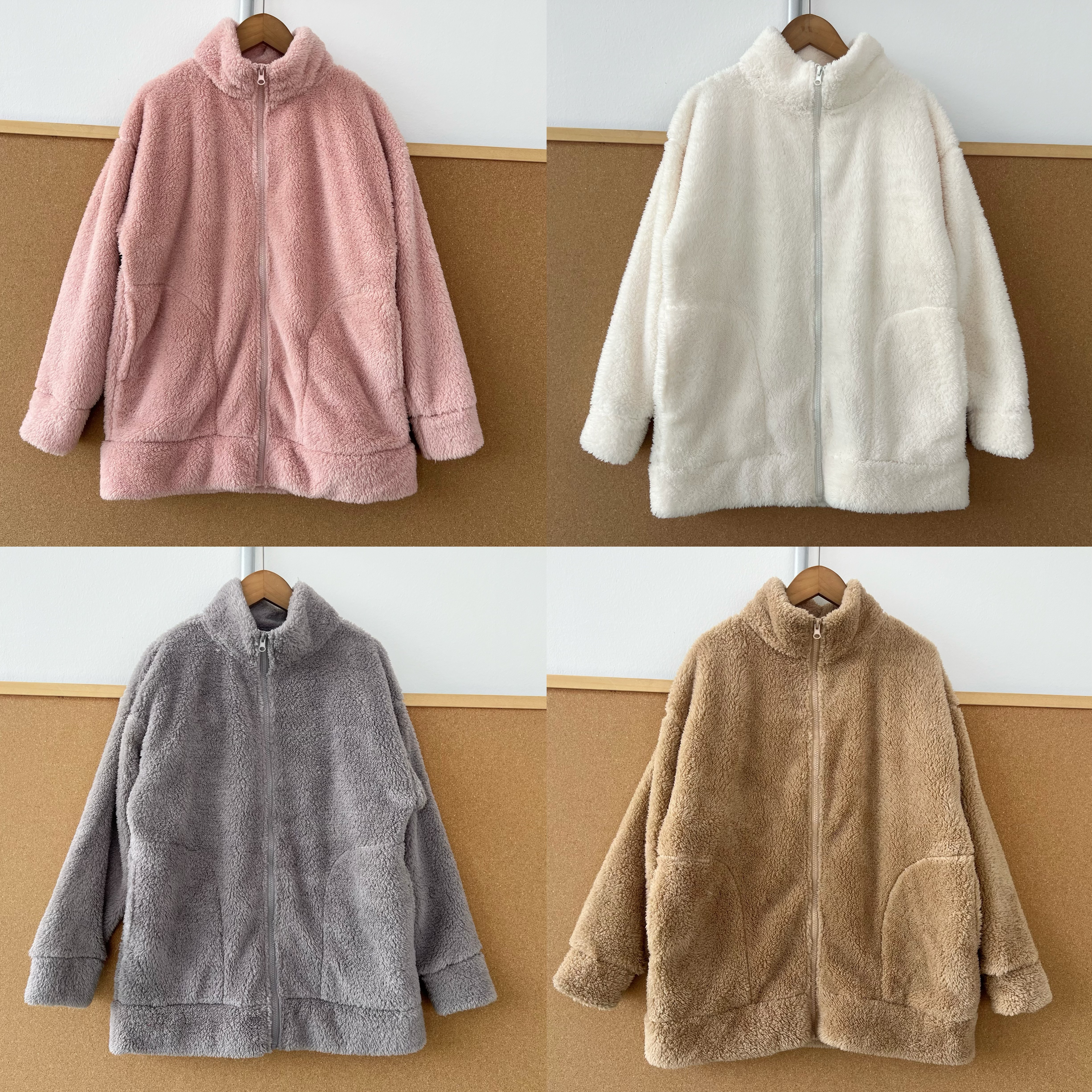 2R1-49冬款加绒加厚立领拉链口袋款睡衣上衣可外穿保暖上衣Z25-11