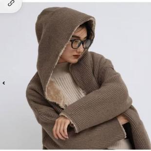 保暖加绒加厚日单棉袄棉服连帽外套可双面穿慵懒风舒适简约Y1 冬季