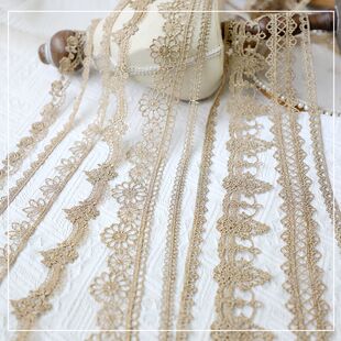 蕾丝diy水溶花边辅料金色镂空刺绣花边流苏 DIY裙摆旗袍衣饰配件