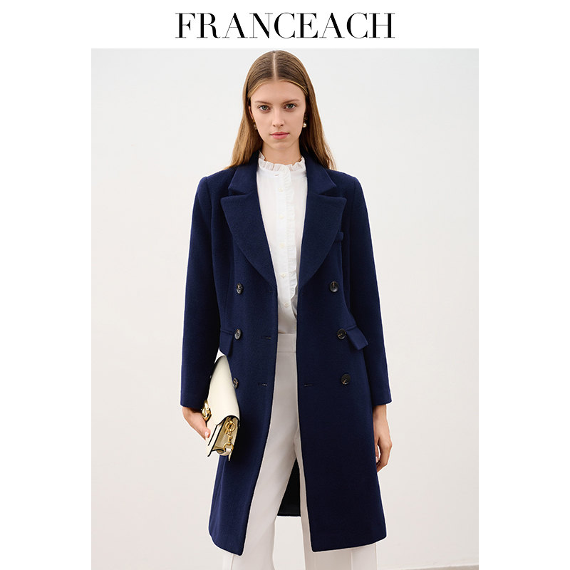 法涵意弛阿尔巴卡羊毛毛呢大衣