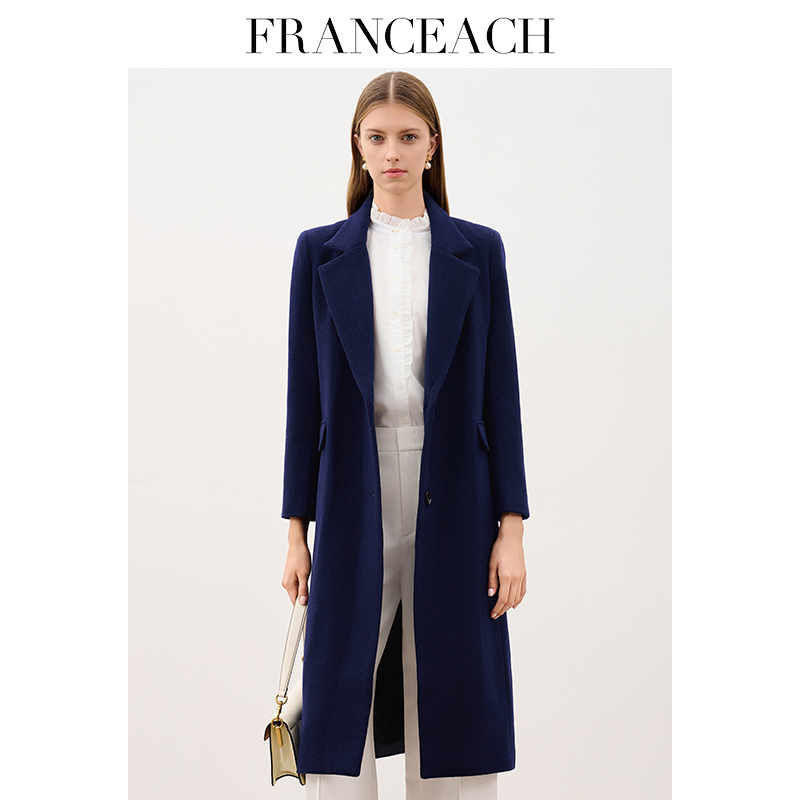 法涵意弛阿尔巴卡羊毛毛呢大衣