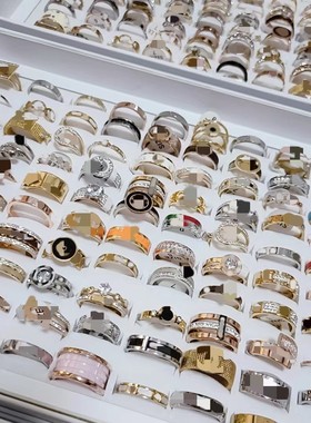 戒指钛钢直播热卖欧美女