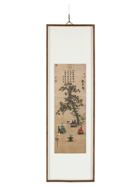 虫二书画新中式喷绘仿古字画实木装裱客厅茶室样板间定制留白挂画