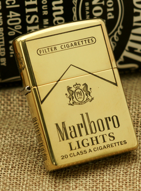 美国原装zippo打火机男士限量之宝zppo正品zop古银纯铜万宝路煤油