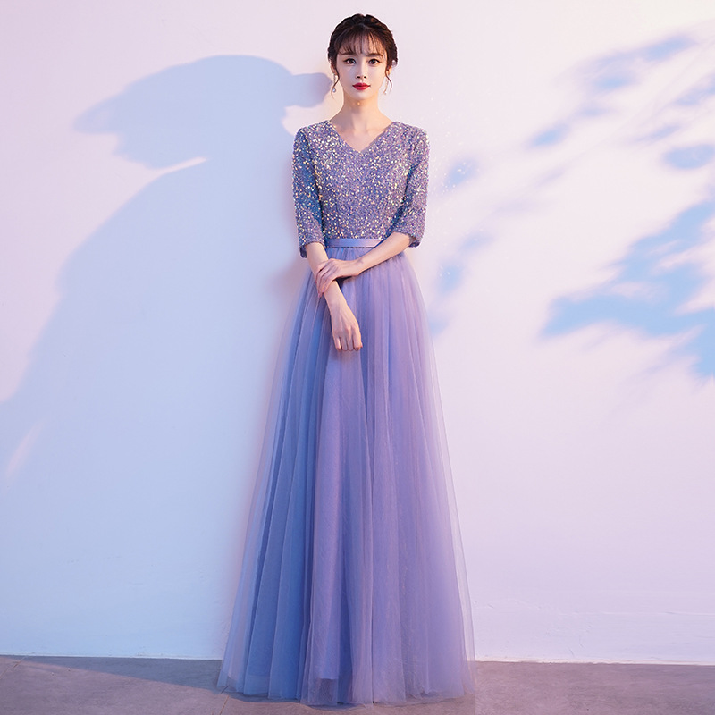 大合唱演出服女长裙新款主