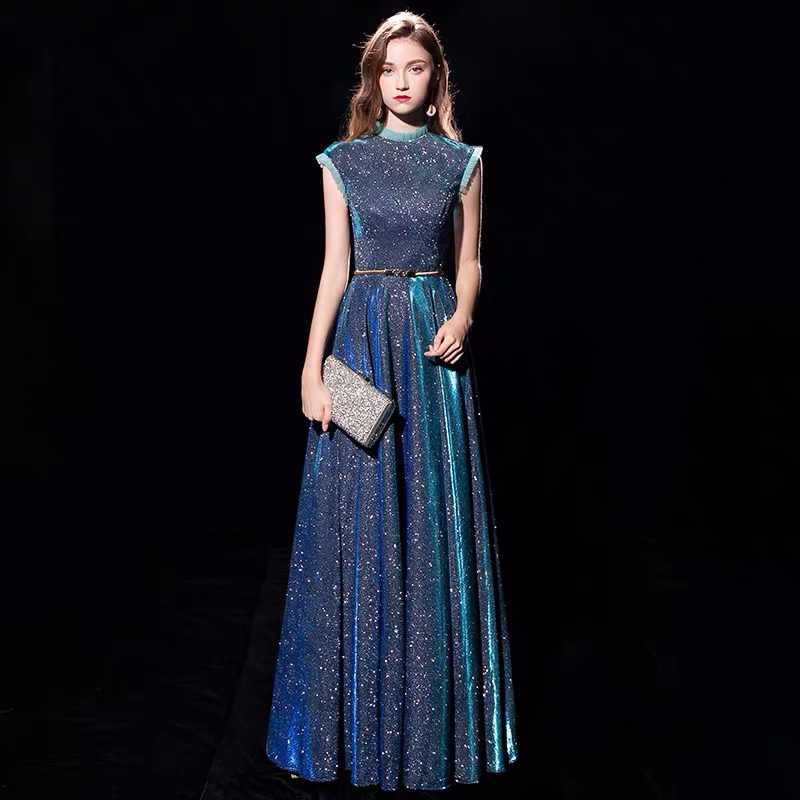 星空晚礼服优雅风公司年会