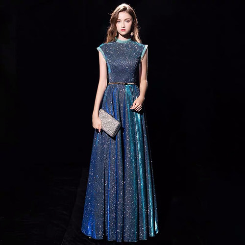 星空晚礼服优雅风公司年会