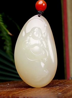 和田玉弥勒佛挂件和田玉佛公玉坠10.55克
