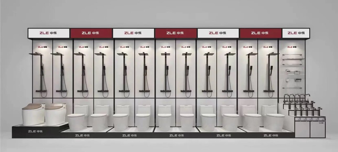 浴室柜展架展示架水龙头展示柜靠墙卫浴花洒展板厂家直供支持定做