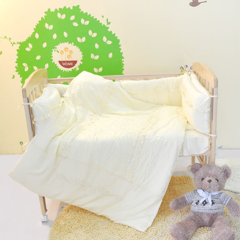 第一站婴儿床品7套件竹纤维新生儿棉被组加厚宝宝被子被套床围单