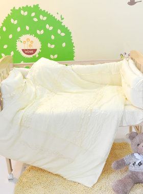第一站婴儿床品7套件竹纤维新生儿棉被组加厚宝宝被套床围床单枕