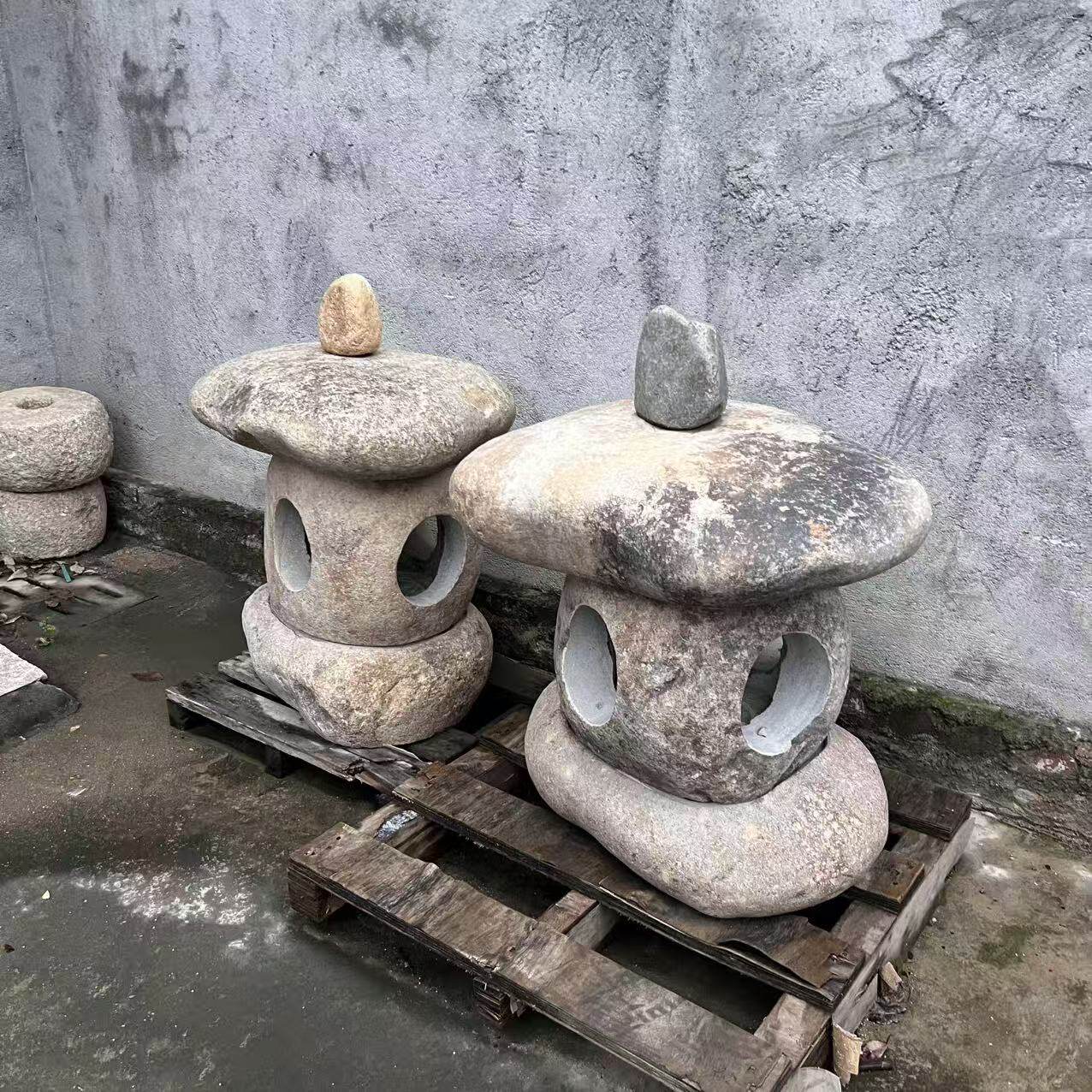 真石头别墅花园草坪灯造景布置装饰摆件中式仿古庭院灯户外石灯笼
