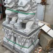 惠安天然花岗岩石雕大门石狮子一对看门镇宅家用门口庭院祠堂墓前