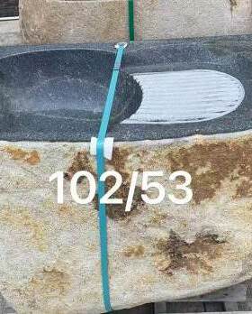 天然鹅卵石整石一体雕刻带搓衣板创意洗衣台洗脸盆洗手盆居家摆件