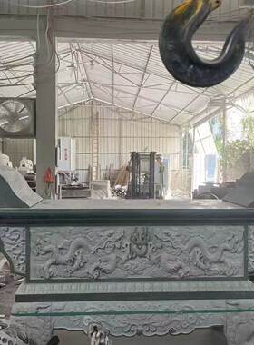 中式传统石雕供桌龙纹雕刻灰色花岗岩佛台神台摆件龙凤雕刻可定制