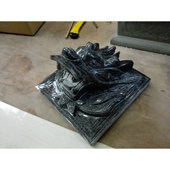 惠安30cm芝麻黑石雕吐水龙头 置招财石雕 别墅园林景观喷水流水装