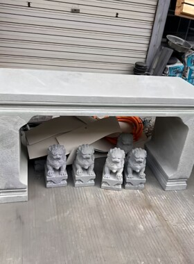 石雕花架青石头盆景台花岗岩条案桌大理石花盆底座架子长条桌花几