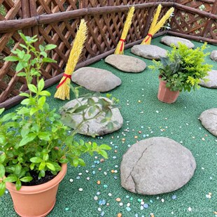 天然石皮鹅卵石户外草坪庭院别墅垫脚石踏步石片草坪石天然鹅卵石