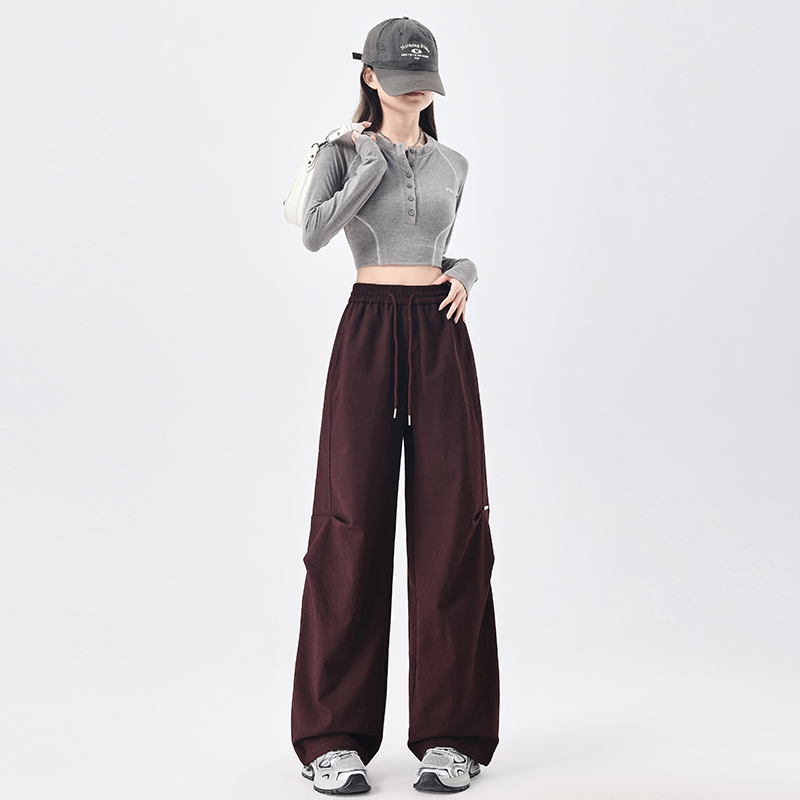 大码胖mm240斤卫裤男夏季美式工装伞兵长裤直筒宽松阔腿休闲裤子