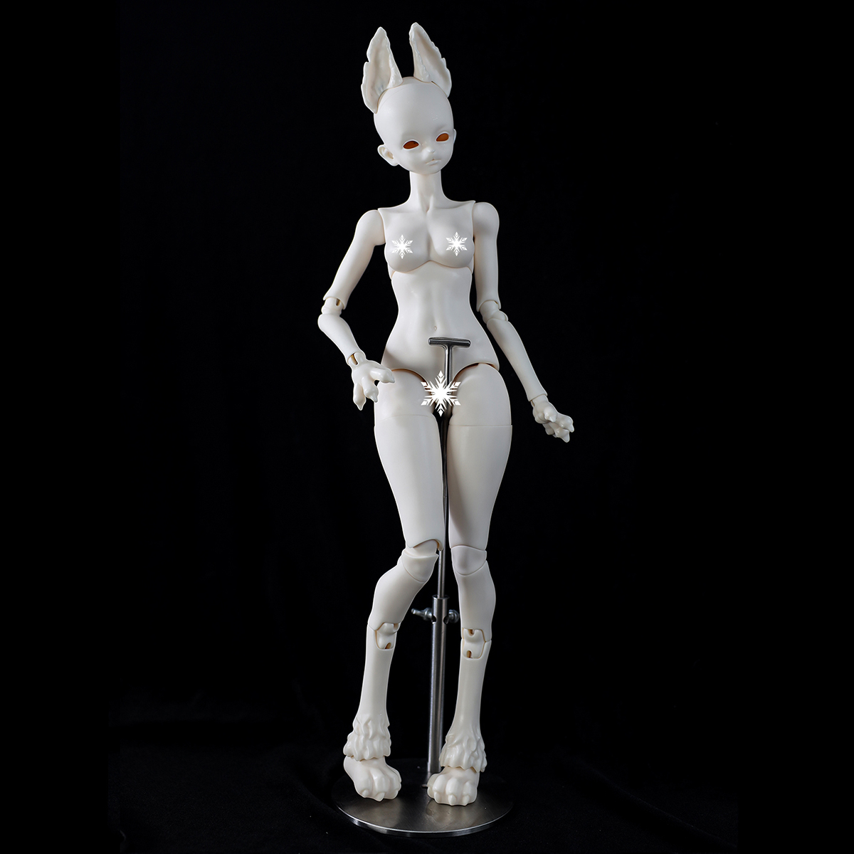 4分BJD女娃素体雪狐男女GEM身体
