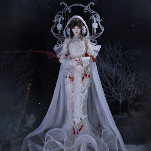 克莉斯多官服 纯白铃语套装 60cm娃穿 3分bjd女娃 GEM娃衣