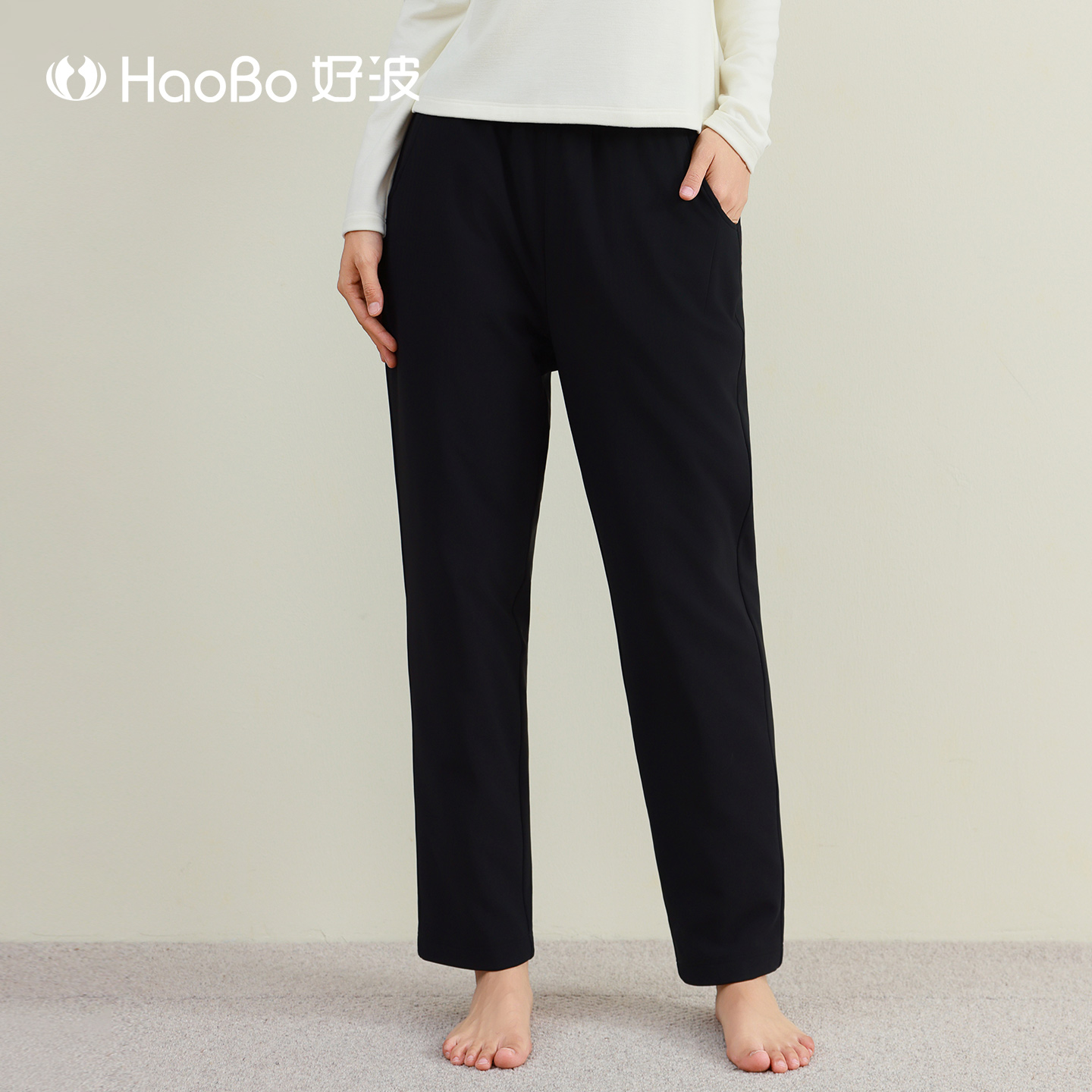 好波妈妈款羽绒裤女2025秋冬新款时尚加厚内胆白鸭绒裤子HBT2501