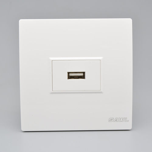 usb电脑数据面板86型墙壁暗装多媒体面板母对母直插2.0版USB插座
