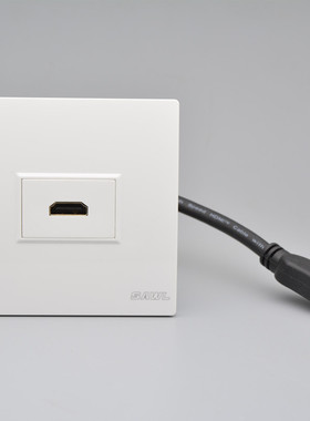 带线高清HDMI插座86型墙壁暗装多媒体面板直插4K带延长线hdmi面板