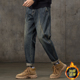 秋冬季 牛仔裤 潮流宽松直筒休闲百搭长裤 加绒保暖2025年新款 子男士
