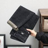 牛仔裤 显高显瘦 冬天百搭弹力韩版 潮流小直筒男士 秋冬加厚款 磨毛