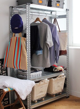 现货 意大利METALSISTEM衣架多层自由组合NIGO置物架可拆装移动