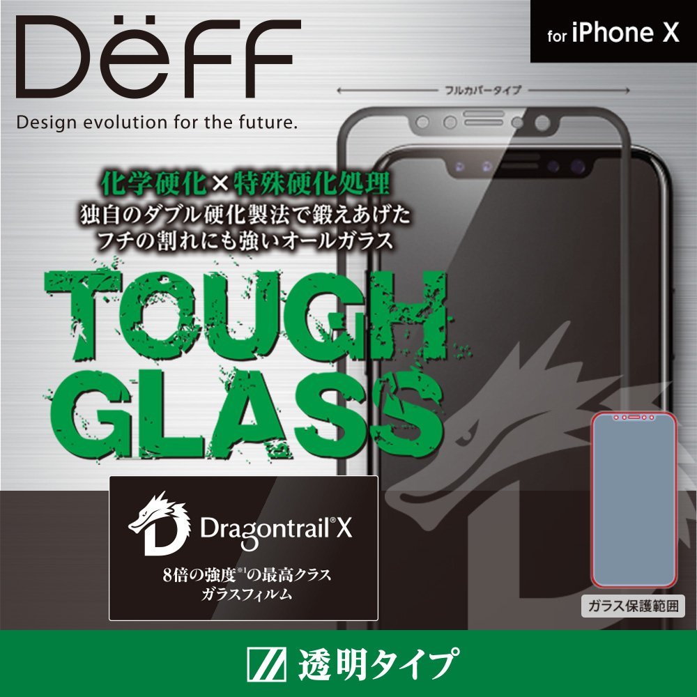 ÈÕ±¾DEFF iPhone XÈ«¸²¸Ç¶þ´ÎÓ²»¯8±¶Ç¿¶ÈÁú¼£¸Ö»¯²£Á§Ä¤iPhoneX