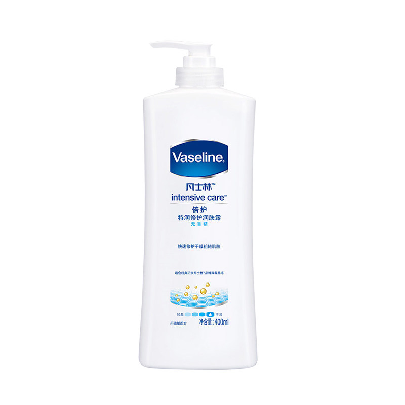 Vaseline/凡士林身体乳倍护特润无香润肤露改善干燥粗糙肌肤400ml