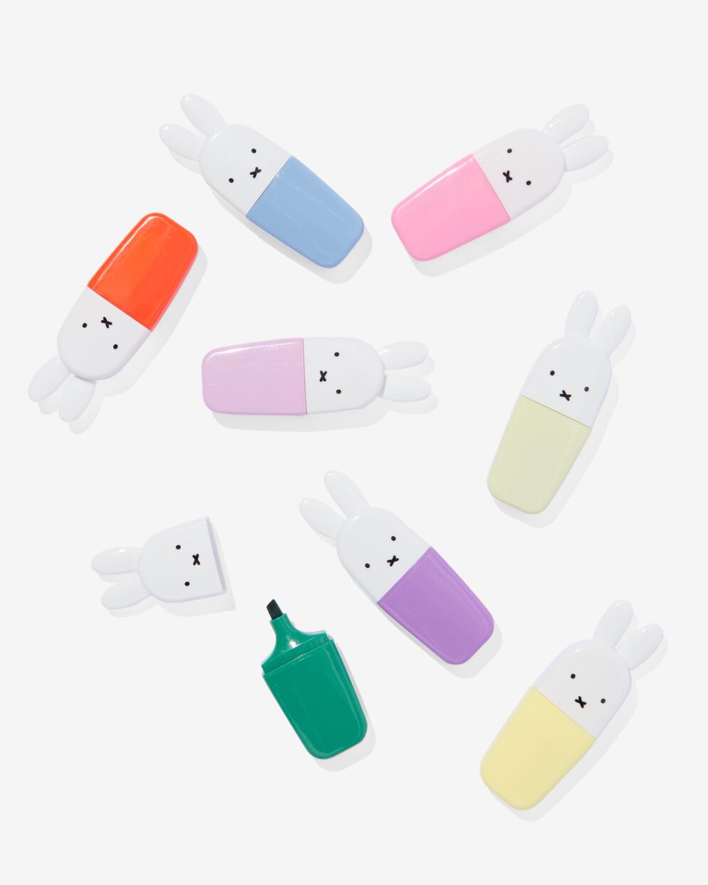 荷兰代购hema米菲miffy记号笔荧光笔马克笔组合套装配帆布收纳袋