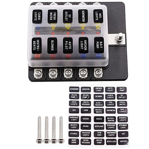 工厂汽车房车船1进10出保险丝