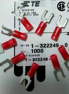 TE/AMP泰科安普1-322249-0正品现货Y型冷压红色绝缘端子AMP22-16