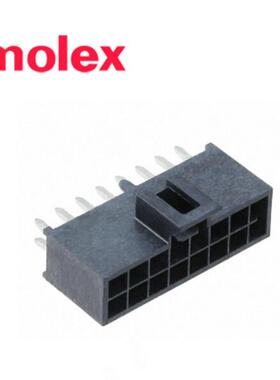 Molex原装1053101216/105310-1216黄铜镀金2.5间距6P黑色PCB针座