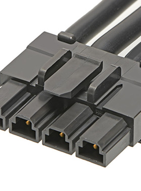 369240403molex连接线0.3m Length UL1015 8AWG 10.0mm间距4位50A