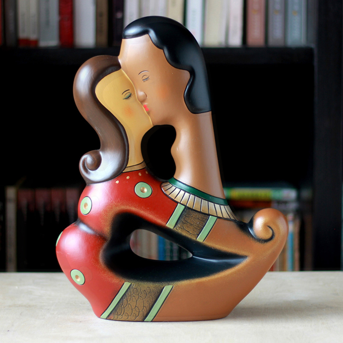 结婚装饰品陶瓷摆件情侣生日礼物创意新婚工艺品客厅卧室喜庆摆设