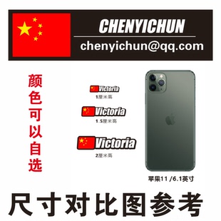 2022平衡车山地车车架 自行车姓名贴名字中国红旗贴纸 速降车手ID