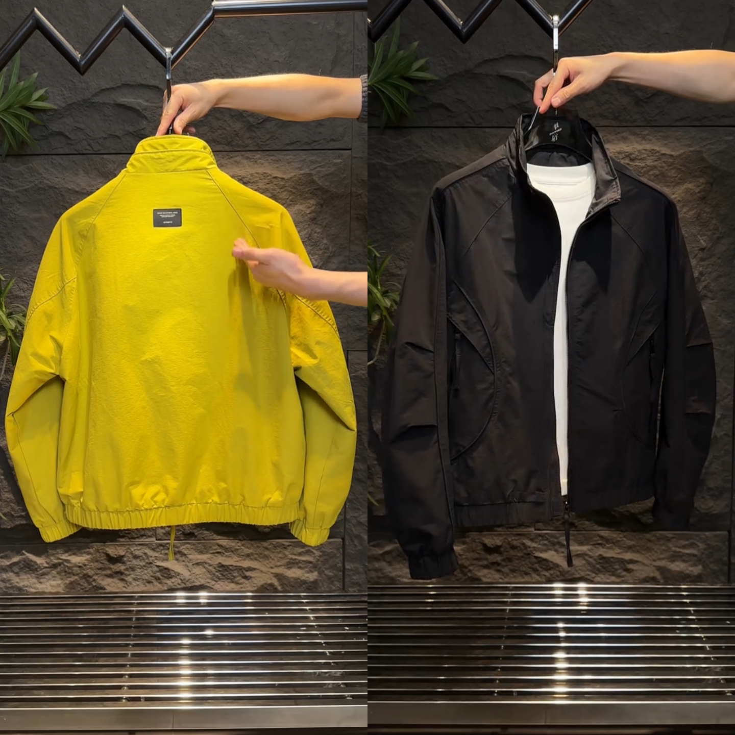 春季新款立体剪裁时尚立领拼接夹克男休闲百搭户外防风外套高级感