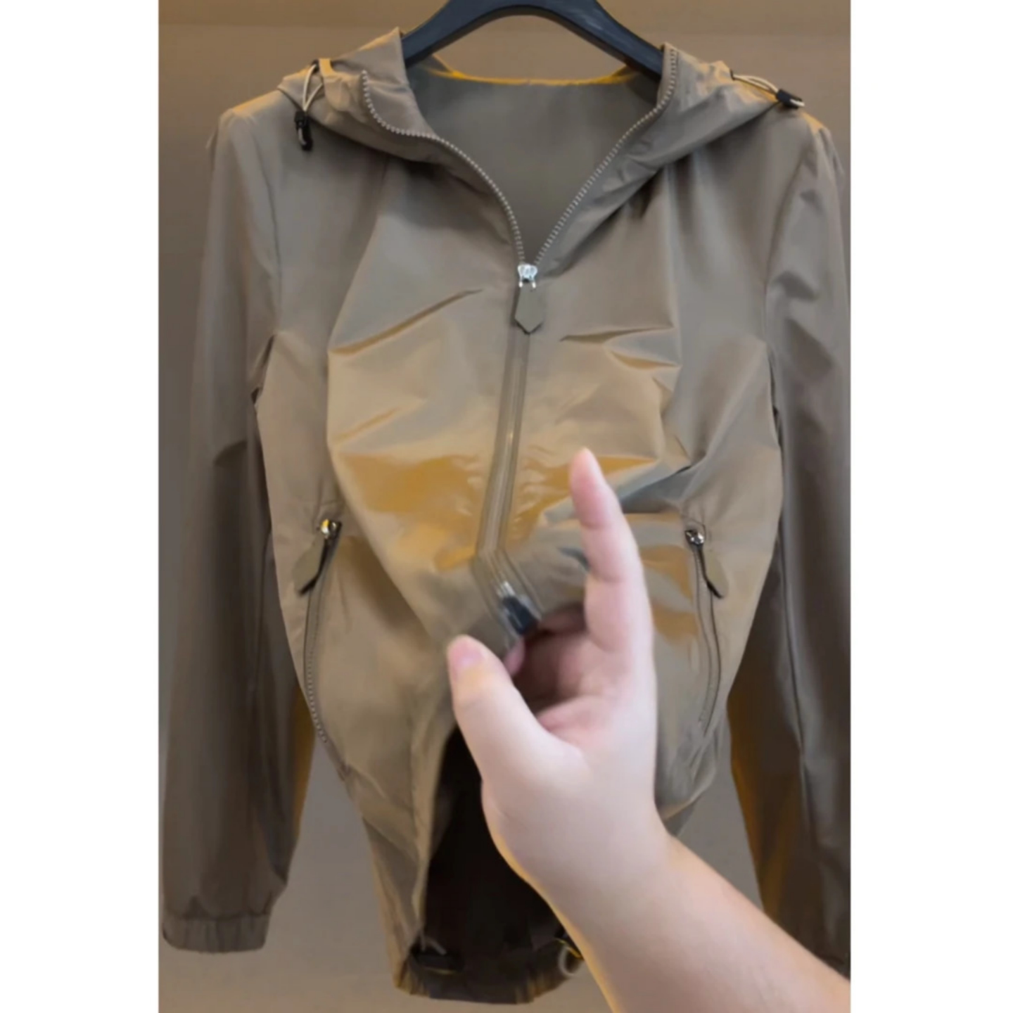 春季男士潮流时尚简约高级感休闲连帽夹克轻奢拉链挖袋百搭外套潮