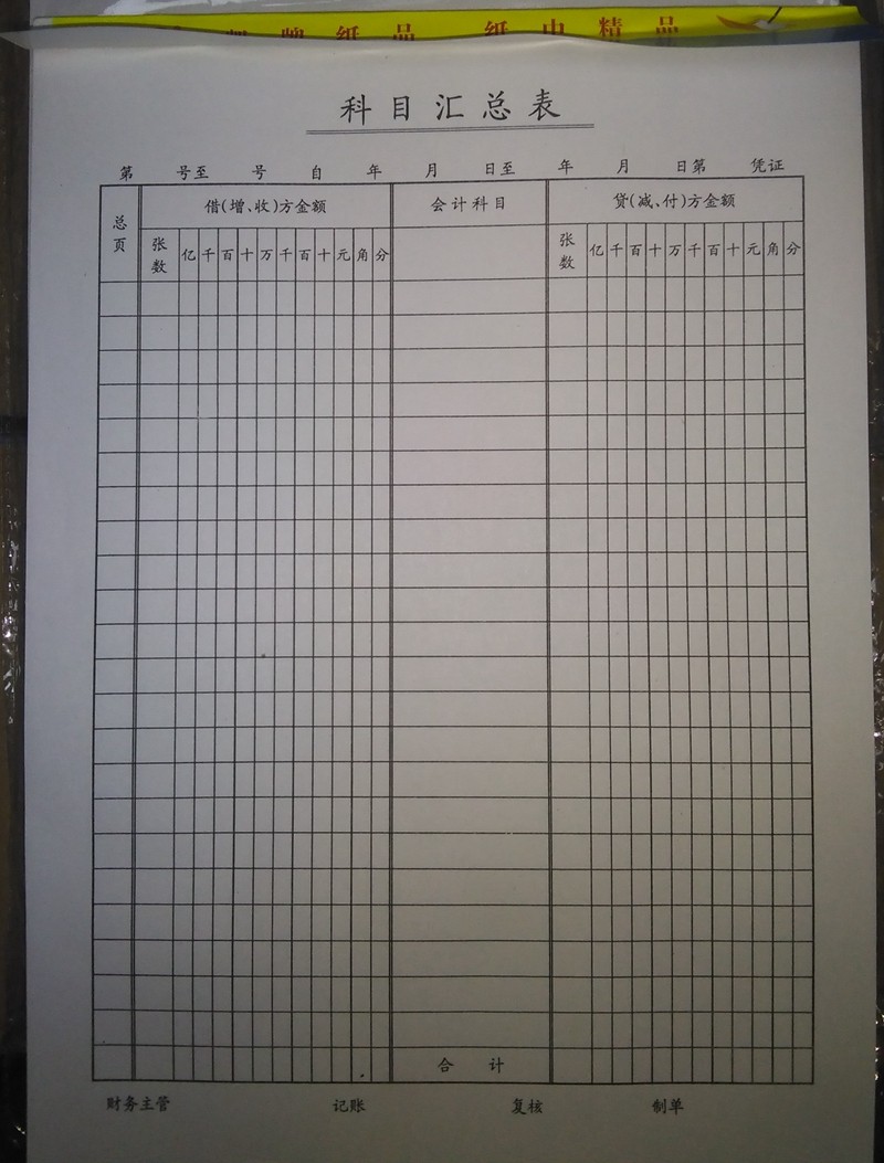 莱特代替款 科目汇总表