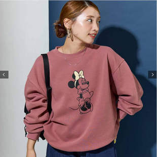 FS 外贸出口日本原单尾货 25新前后卡通图案软糯拉毛圆领套头卫衣