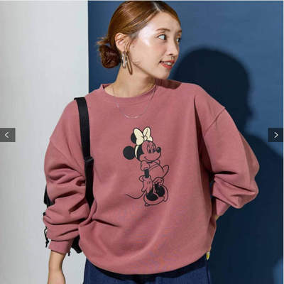 FS 外贸出口日本原单尾货 25新前后卡通图案软糯拉毛圆领套头卫衣