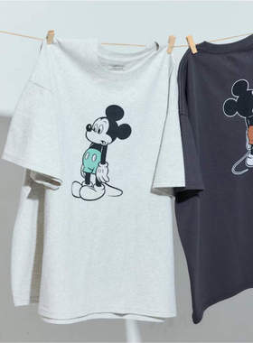 FS经典动漫联名 日单尾货25年前后印花宽松版圆领短袖女式纯棉T恤