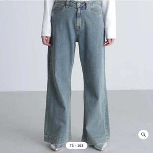可穿水洗直筒微喇牛仔长裤 FM外单尾货 四季 牛仔裤 日单超人气款
