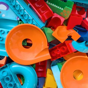 国产大颗粒积木配件滚珠轨道百变滑道小球拼装玩具男女孩子幼儿园