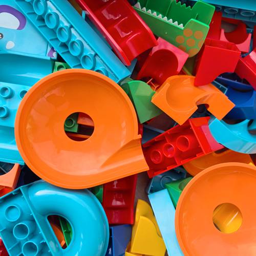 滚珠滑道积木3-6岁益智拼装玩具